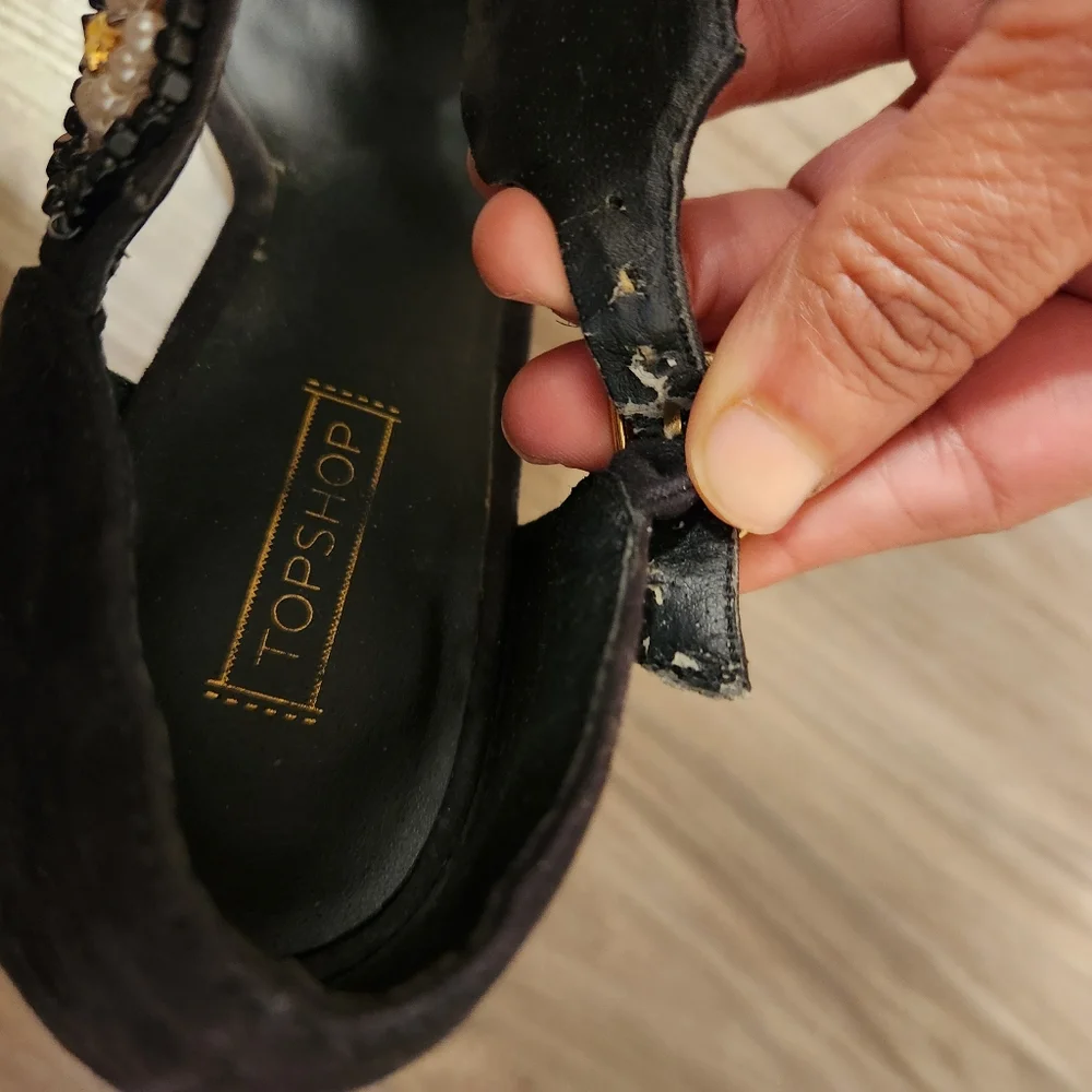 Topshop bejeweled platform heels size 6.5
